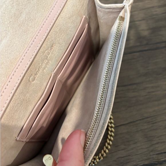 Christian Dior Beige Blush Diorama Wallet on Chain Crossbody Shoulder Bag - Picture 12 of 14